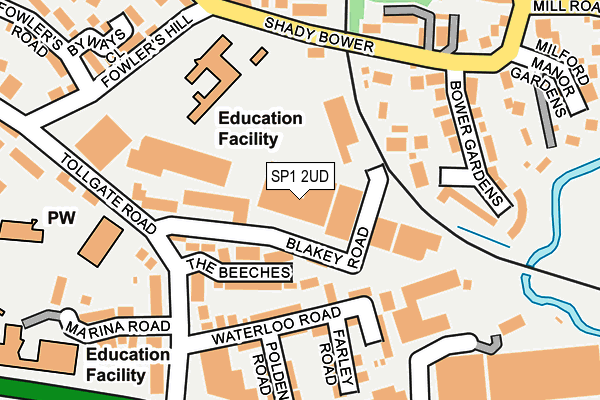 SP1 2UD map - OS OpenMap – Local (Ordnance Survey)