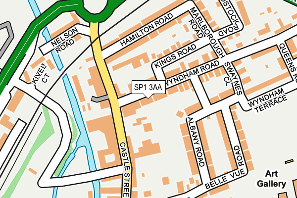 SP1 3AA map - OS OpenMap – Local (Ordnance Survey)