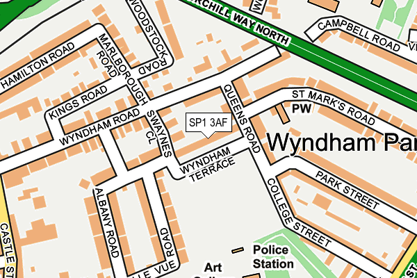 SP1 3AF map - OS OpenMap – Local (Ordnance Survey)