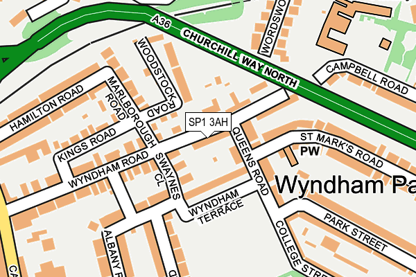 SP1 3AH map - OS OpenMap – Local (Ordnance Survey)