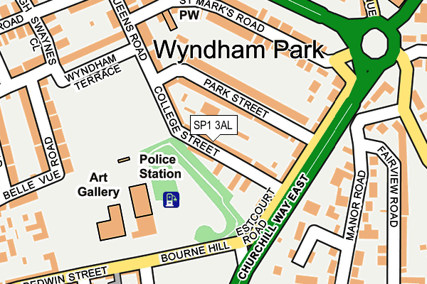 SP1 3AL map - OS OpenMap – Local (Ordnance Survey)