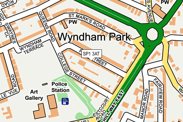 SP1 3AT map - OS OpenMap – Local (Ordnance Survey)