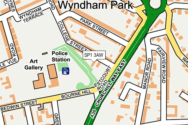 SP1 3AW map - OS OpenMap – Local (Ordnance Survey)