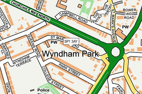 SP1 3AY map - OS OpenMap – Local (Ordnance Survey)