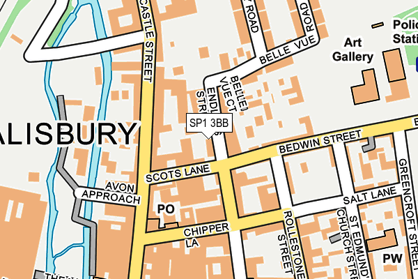 SP1 3BB map - OS OpenMap – Local (Ordnance Survey)