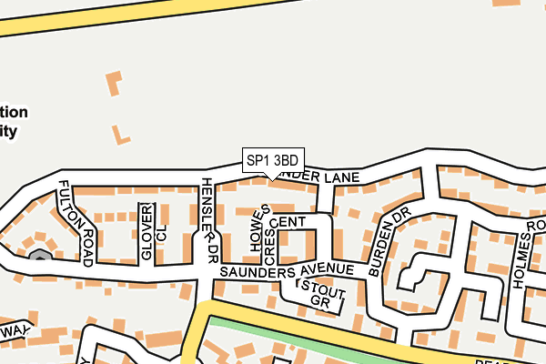 SP1 3BD map - OS OpenMap – Local (Ordnance Survey)