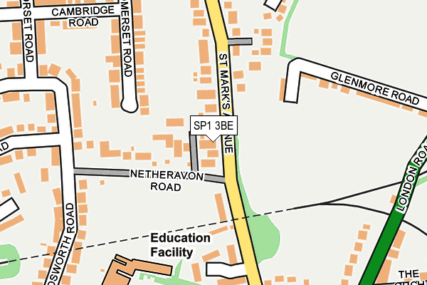 SP1 3BE map - OS OpenMap – Local (Ordnance Survey)