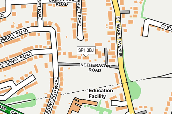 SP1 3BJ map - OS OpenMap – Local (Ordnance Survey)