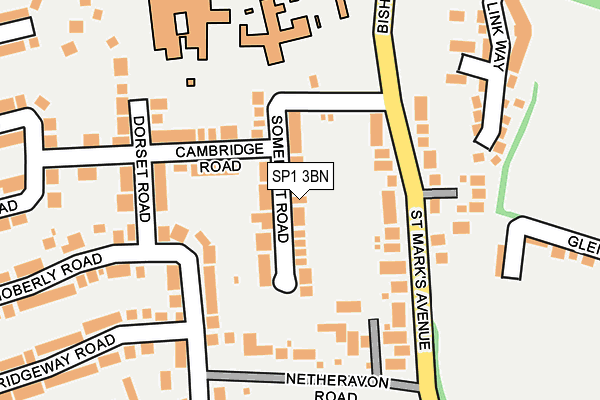 SP1 3BN map - OS OpenMap – Local (Ordnance Survey)