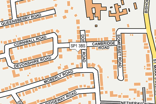 SP1 3BS map - OS OpenMap – Local (Ordnance Survey)