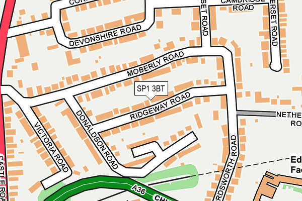 SP1 3BT map - OS OpenMap – Local (Ordnance Survey)