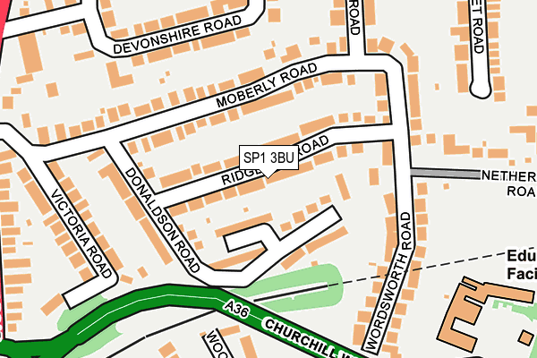 SP1 3BU map - OS OpenMap – Local (Ordnance Survey)