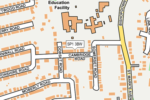 SP1 3BW map - OS OpenMap – Local (Ordnance Survey)