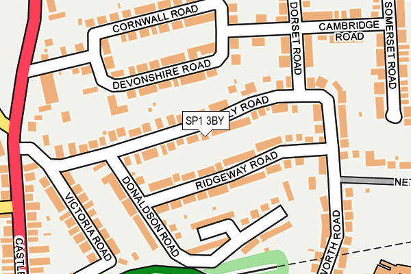 SP1 3BY map - OS OpenMap – Local (Ordnance Survey)