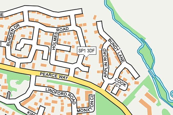 SP1 3DF map - OS OpenMap – Local (Ordnance Survey)