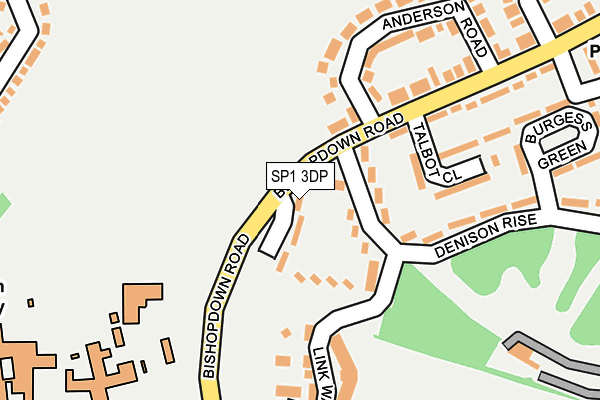 SP1 3DP map - OS OpenMap – Local (Ordnance Survey)