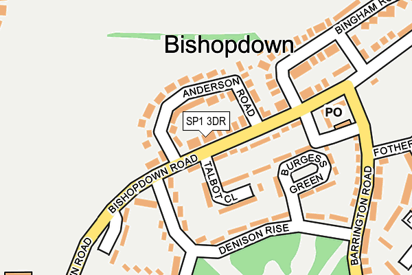 SP1 3DR map - OS OpenMap – Local (Ordnance Survey)