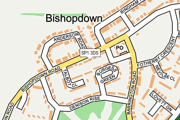 SP1 3DS map - OS OpenMap – Local (Ordnance Survey)