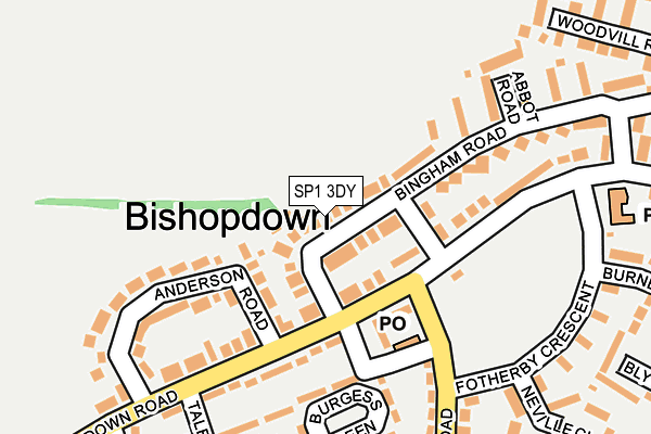 SP1 3DY map - OS OpenMap – Local (Ordnance Survey)