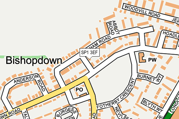 SP1 3EF map - OS OpenMap – Local (Ordnance Survey)