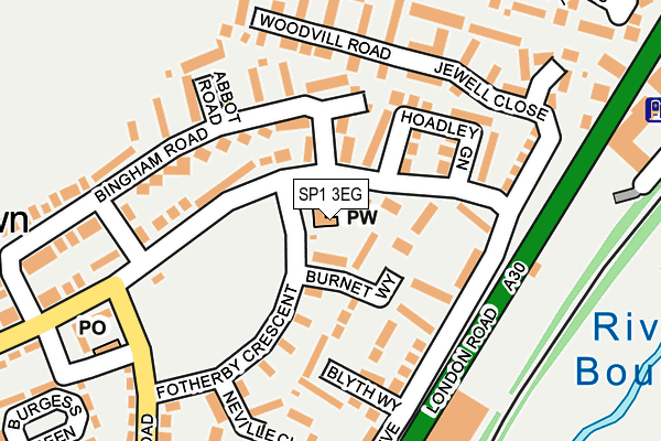 SP1 3EG map - OS OpenMap – Local (Ordnance Survey)