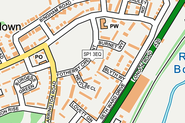 SP1 3EQ map - OS OpenMap – Local (Ordnance Survey)