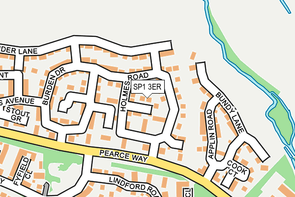 SP1 3ER map - OS OpenMap – Local (Ordnance Survey)