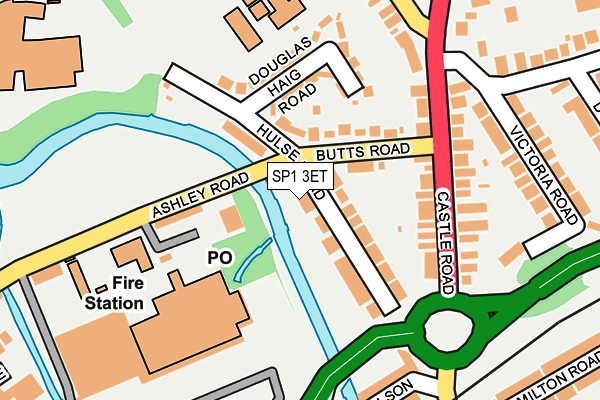 SP1 3ET map - OS OpenMap – Local (Ordnance Survey)