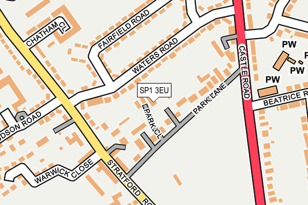 SP1 3EU map - OS OpenMap – Local (Ordnance Survey)