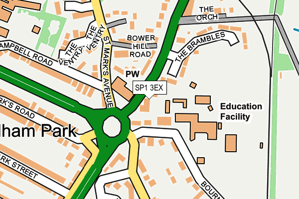 SP1 3EX map - OS OpenMap – Local (Ordnance Survey)