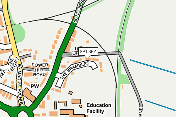 SP1 3EZ map - OS OpenMap – Local (Ordnance Survey)