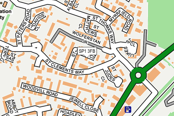 SP1 3FB map - OS OpenMap – Local (Ordnance Survey)