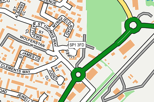 SP1 3FD map - OS OpenMap – Local (Ordnance Survey)