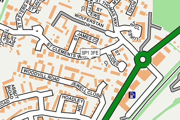 SP1 3FE map - OS OpenMap – Local (Ordnance Survey)