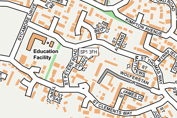 SP1 3FH map - OS OpenMap – Local (Ordnance Survey)