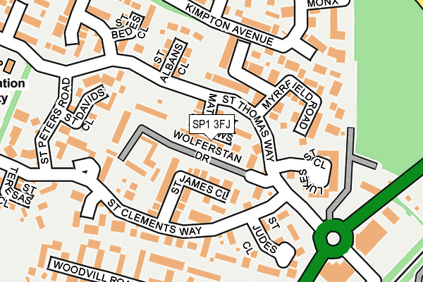 SP1 3FJ map - OS OpenMap – Local (Ordnance Survey)