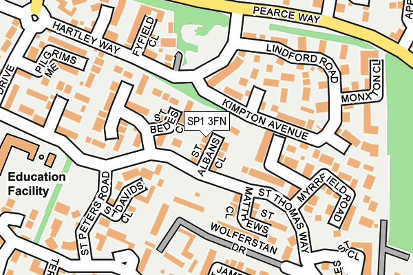 SP1 3FN map - OS OpenMap – Local (Ordnance Survey)