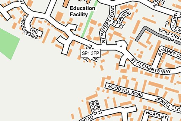 SP1 3FP map - OS OpenMap – Local (Ordnance Survey)