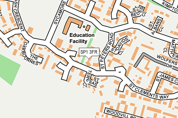 SP1 3FR map - OS OpenMap – Local (Ordnance Survey)
