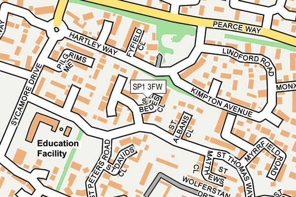 SP1 3FW map - OS OpenMap – Local (Ordnance Survey)