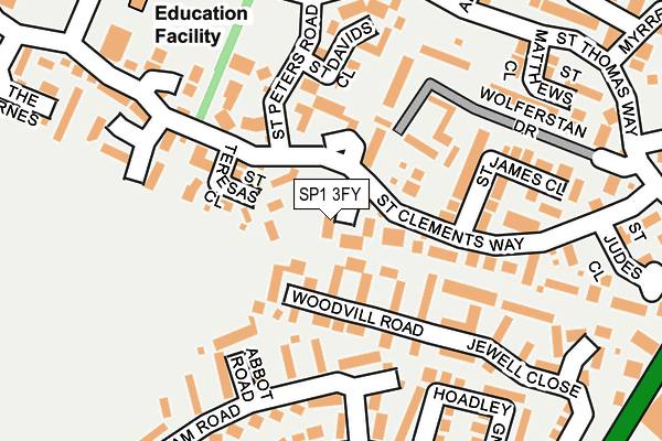 SP1 3FY map - OS OpenMap – Local (Ordnance Survey)