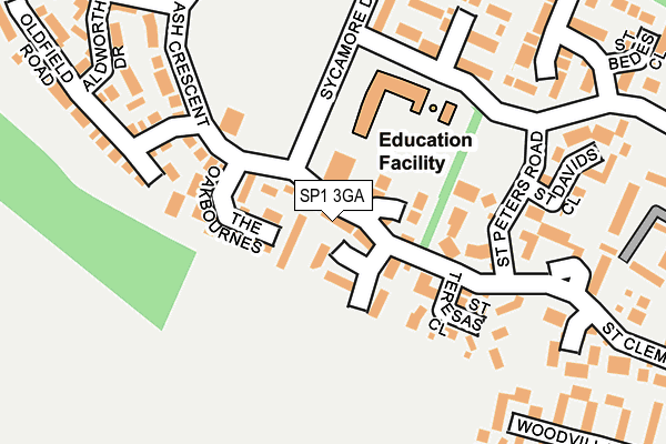 SP1 3GA map - OS OpenMap – Local (Ordnance Survey)