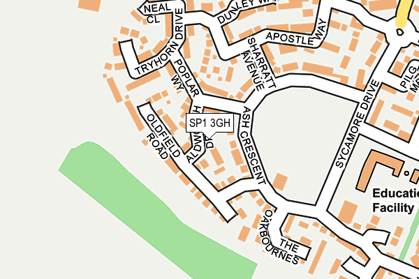 SP1 3GH map - OS OpenMap – Local (Ordnance Survey)