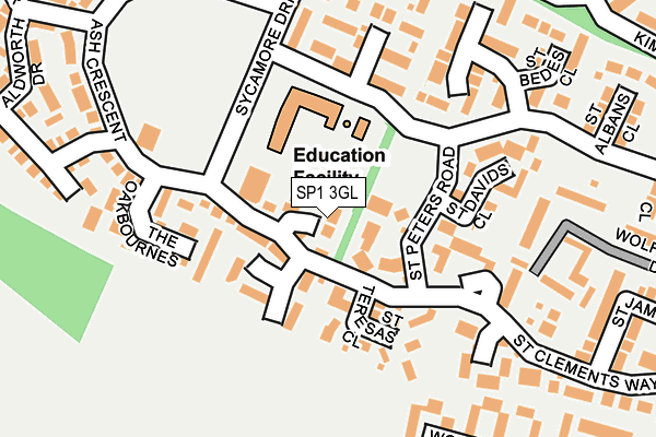 SP1 3GL map - OS OpenMap – Local (Ordnance Survey)