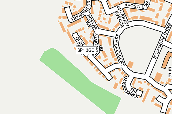 SP1 3GQ map - OS OpenMap – Local (Ordnance Survey)