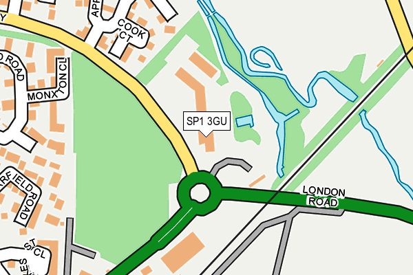 SP1 3GU map - OS OpenMap – Local (Ordnance Survey)