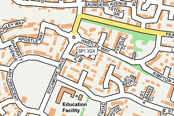 SP1 3GX map - OS OpenMap – Local (Ordnance Survey)