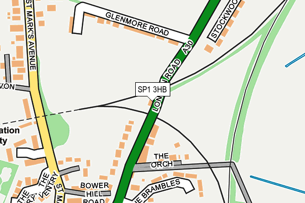 SP1 3HB map - OS OpenMap – Local (Ordnance Survey)