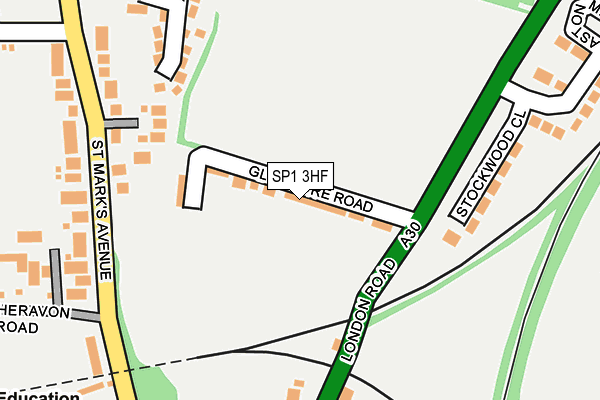 SP1 3HF map - OS OpenMap – Local (Ordnance Survey)