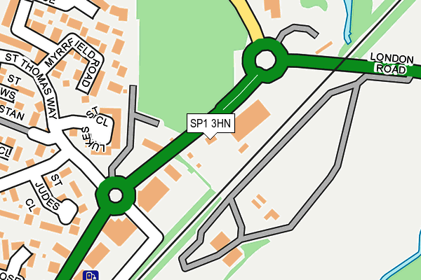 SP1 3HN map - OS OpenMap – Local (Ordnance Survey)